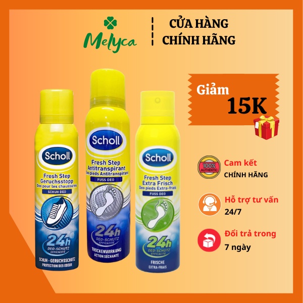 Xịt khử mùi giày và chân Scholl Fuss Đức nội địa 150ml - Shop Melyca