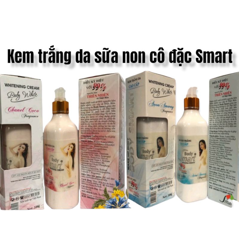 Kem Kích Trắng Sữa Non Cô Đặc Body Smart 320g