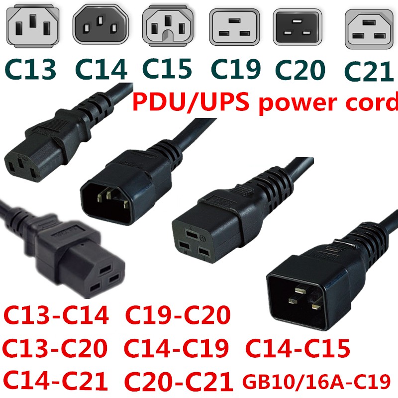 Dây nguồn C13-C14 3 lõi đồng chuẩn sever, UPS, PDU, nối dài dây