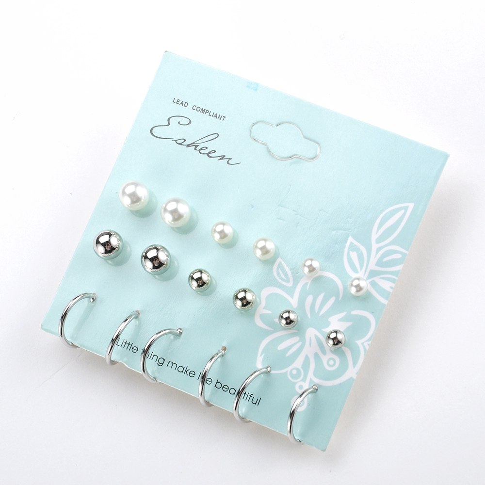 Bộ 9/12 đôi khuyên tai thời trang nữ nhiều kiểu dáng độc đáo cá tính có thể lựa chọn