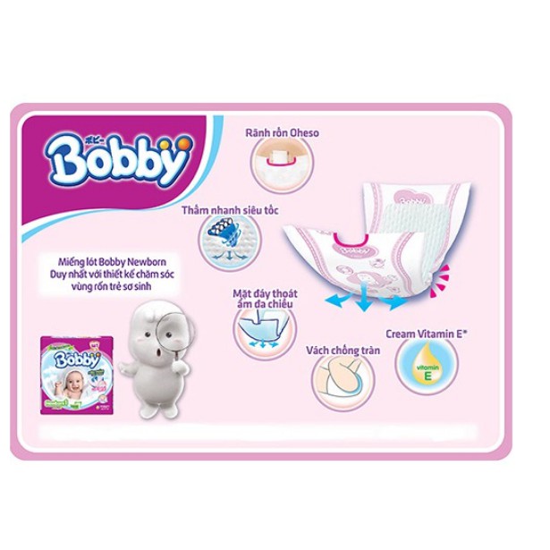 Miếng Lót Bobby Fresh Newborn NB1-64 Miếng Dành Cho Trẻ Dưới 1 Tháng Tuổi