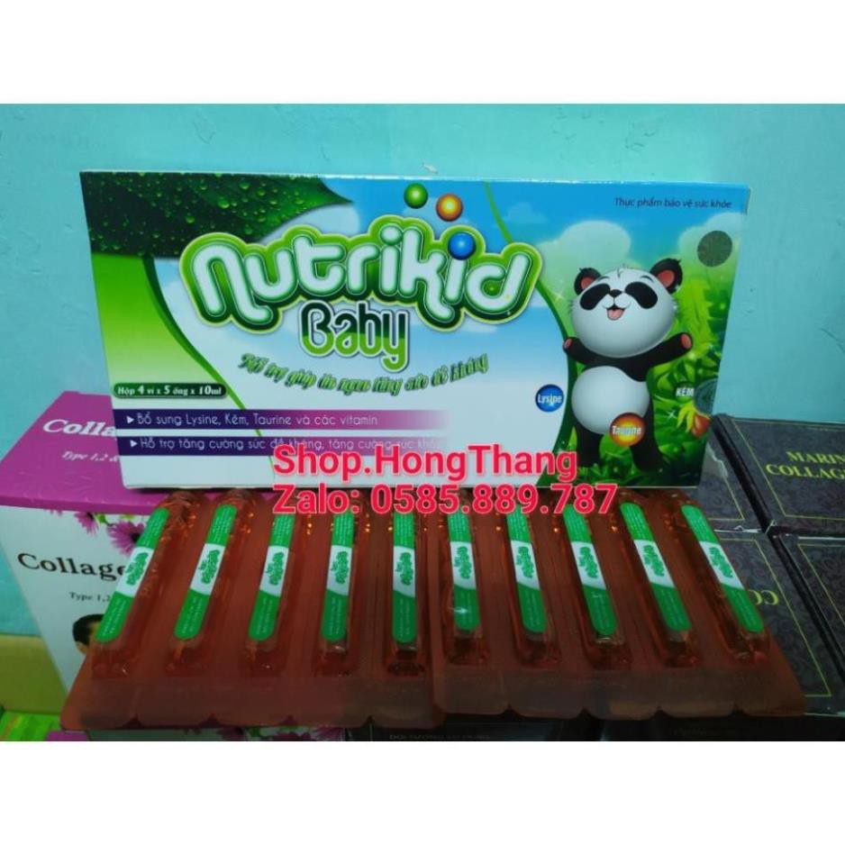 Hỗ trợ hấp thụ tốt hơn ăn ngon ngủ tốt tăng cường sức đề kháng nutrikid baby hộp 20 ống