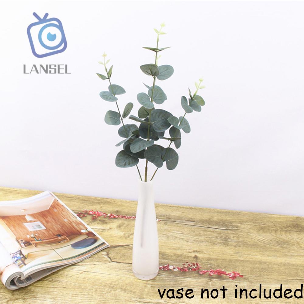 Cành 4 nhánh lá khuynh diệp nhân tạo trang trí tiệc cưới