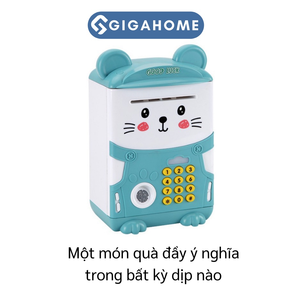 Két Sắt Mini Cho Bé GIGAHOME Vân Tay Thông Minh, Hình Mèo Đáng Yêu 9660