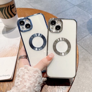 Ốp Lưng Cho Iphone - Ốp điện thoại hở táo viền vuông mạ màu, kính bảo vệ camera cho iPhone 7plus - 13 Pro Max siêu đẹp