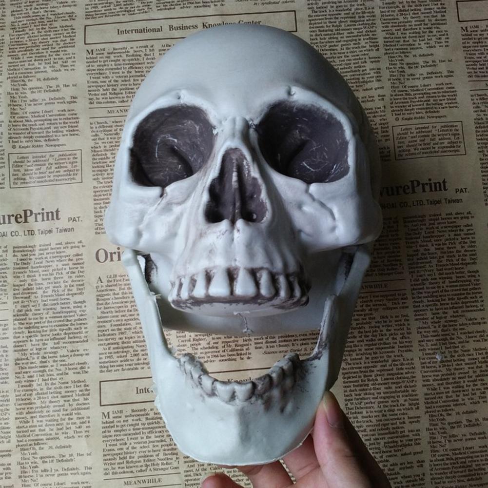 Mô hình đầu lâu mini bằng nhựa trang trí halloween