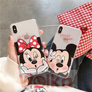 Ốp lưng mềm in hình chuột Mickey Minnie cho iPhone 12mini 12 Pro Max 6s 6 7 8 Plus iPhone 11 Pro Max X XR XSMAX