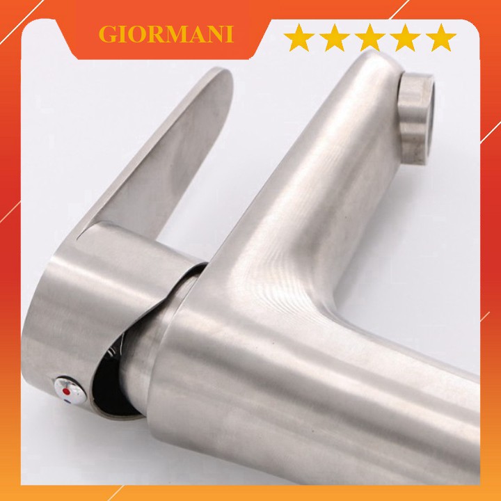 Vòi rửa mặt, Vòi chậu lavabo nóng lạnh inox 304 SNL30 tặng đôi đây cấp inox