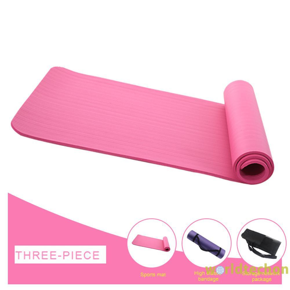 READY STOCK Yoga Mat NBR Non-slip Blanket Gym Home Lose Weight Sports Equipment (Pink)