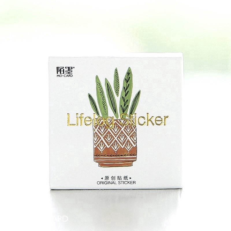 Set 45 Sticker/Nhãn Dán Các Chậu Cây Dễ Thương