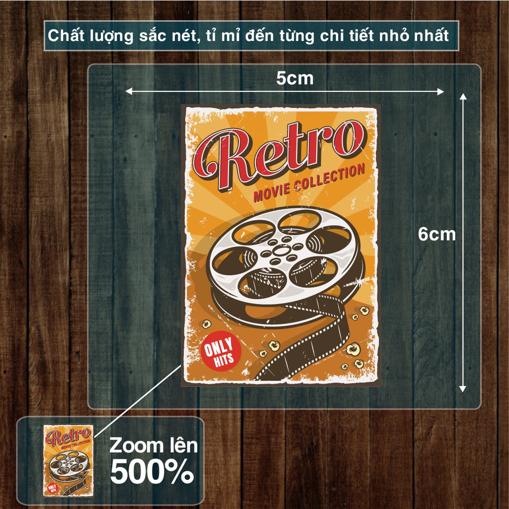 Vintage dán điện thoại, laptop, mũ bảo hiểm, guitar, vali MSP: V03