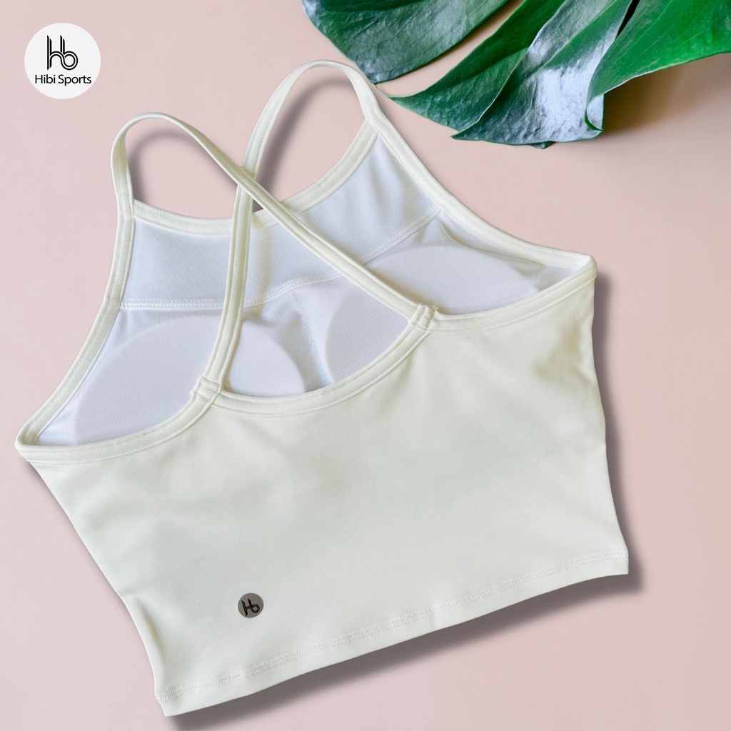 Áo tập Yoga - Gym croptop 2 dây đan chéo Hibi Sports CR806 - Kèm mút nâng ngực