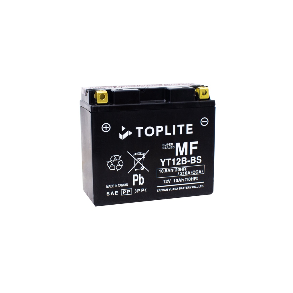 Bình Ắc quy motor Toplite YT12B-BS 12V-10Ah