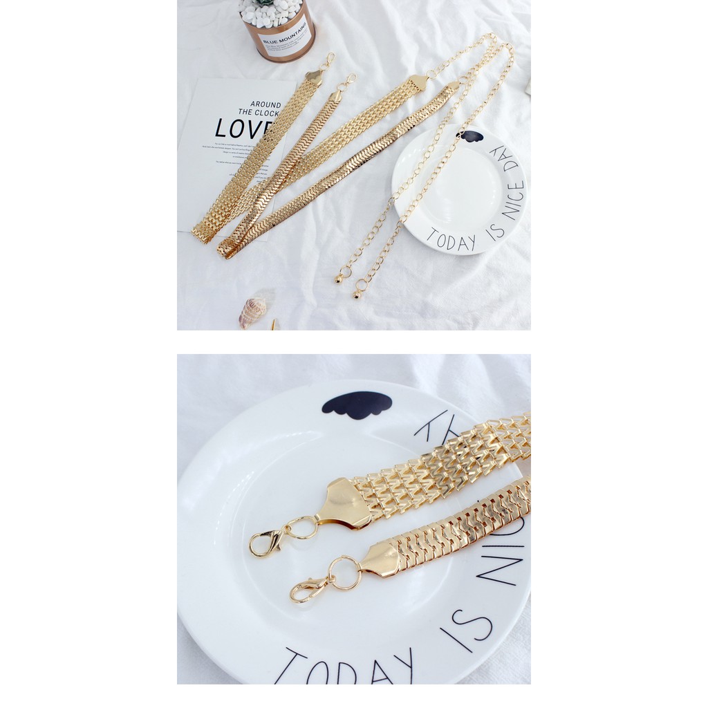 Thắt lưng kim loại độc đáo dễ phối đồ TTL75