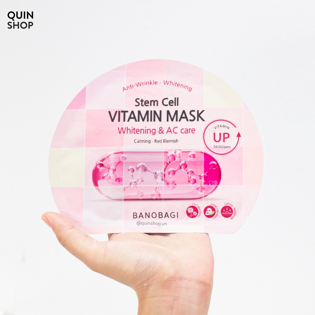 Mặt Nạ Giấy Sáng Da, Giảm Mụn, Chống Lão Hóa, Dưỡng Ẩm Banobagi Vita Genic Jelly, Stem Cell Vitamin, Super Collagen Mask