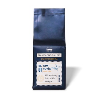 Đặc sản Trà Oolong Kim Tuyên Cầu Đất DalatFarm - Túi thiếc 100Gr Trà Ô long nguyên chất ngon đặc biệt Việt Nam
