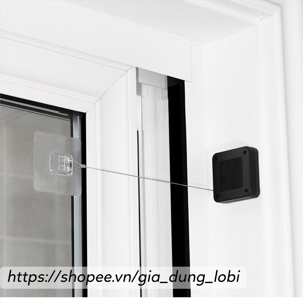 Bộ đóng cửa tự động dây rút dán tường không cần khoan đóng cửa tự động cửa gỗ cửa kéo cửa kính thông minh