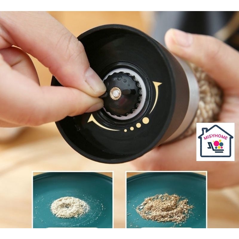 Lọ xay hạt tiêu cầm tay bằng thủy tinh tự động Misyhome