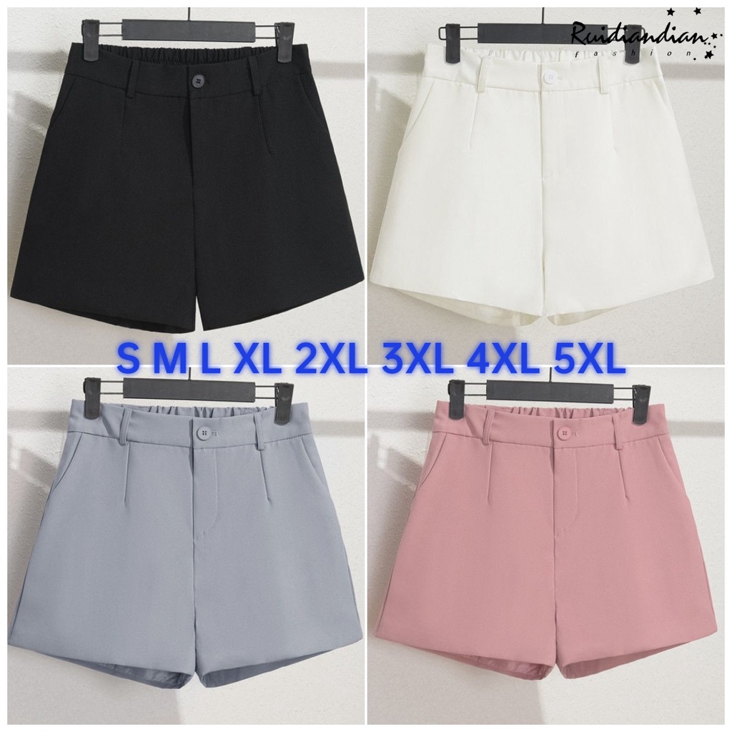 Quần ngắn dành cho nữ Ruidian Plus Size Phong Cách Hàn Quốc Học Sinh Ống Rộng Thời Trang Nữ Rời Có T