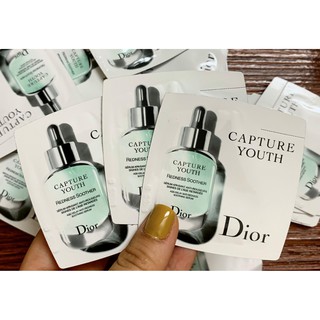 Tinh chất Serum Dior Capture Youth Redness Soother sample xanh/1goi kiềm dầu se khít lỗ chân lông