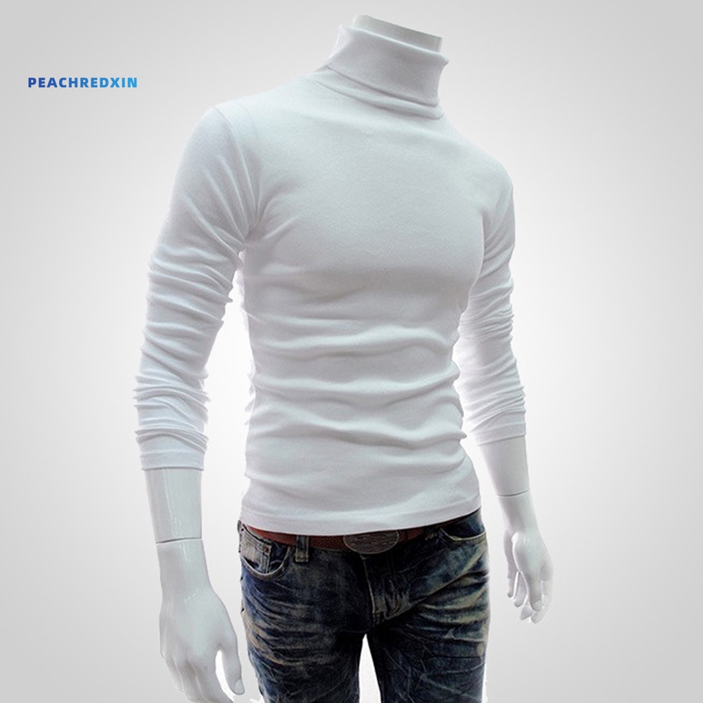 Áo len cổ lọ tay dài màu trơn mềm mại co giãn thời trang thu đông cho nam