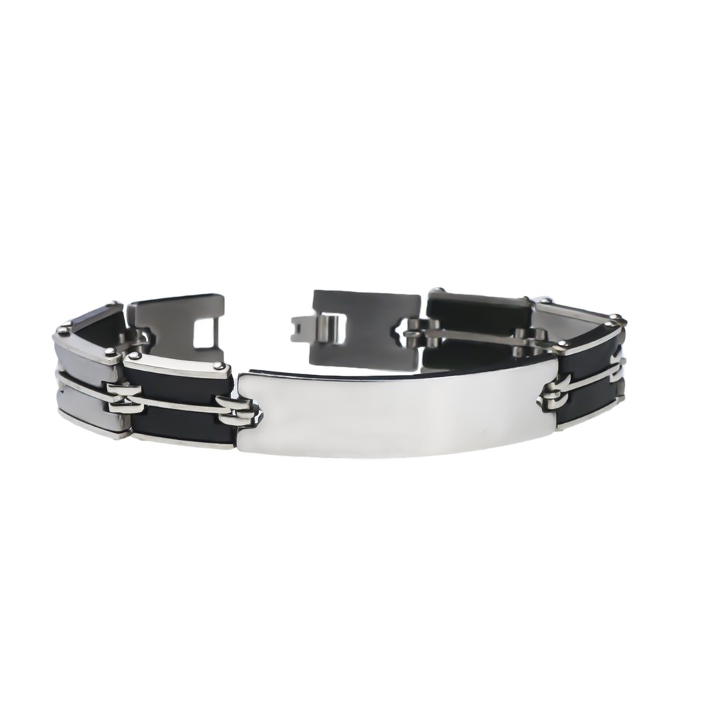 Vòng tay nam bảng inox thời trang