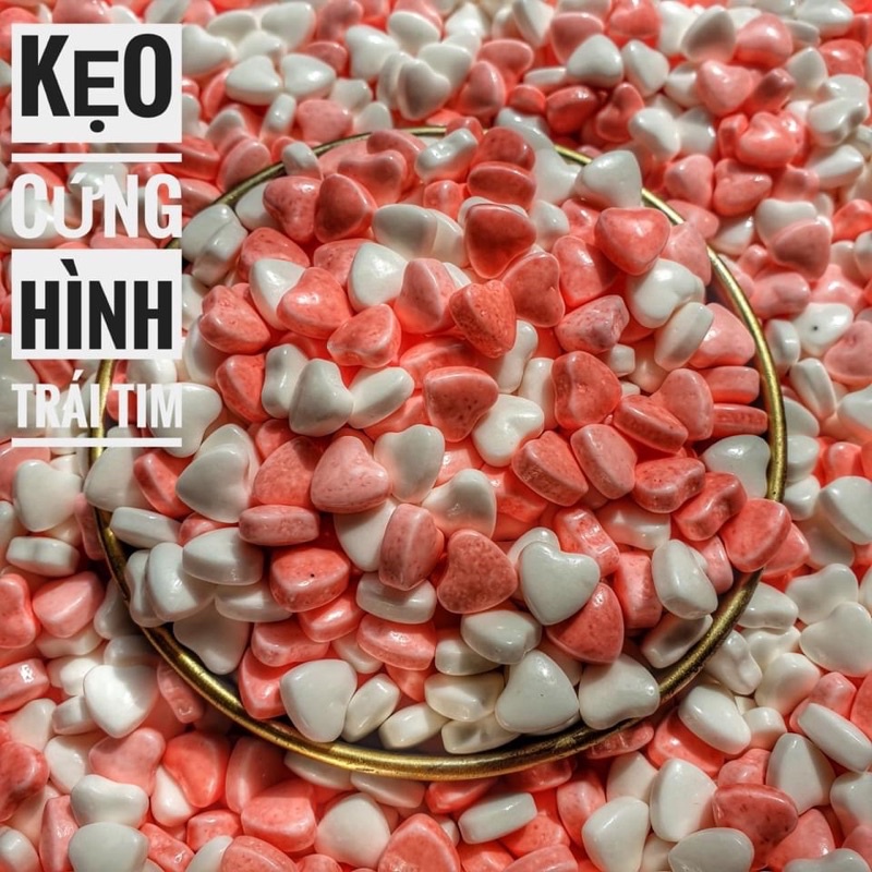 Kẹo trái tim Lon 500gram [FREE SHIP] TỪ ĐƠN 50K, [Loại Đặc Biệt] Hàng ngon nhà làm