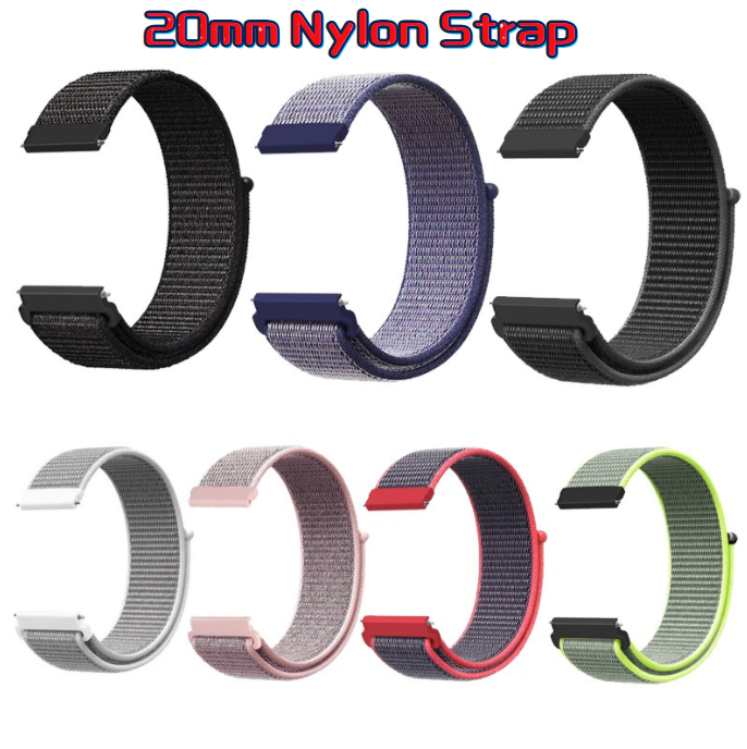 Dây đeo bằng nylon 20mm dành cho Coros # Pace 2 / Apex 42mm Samsung # Galaxy Watch 42mm / Gear S2 / Gear Sport / Huawei