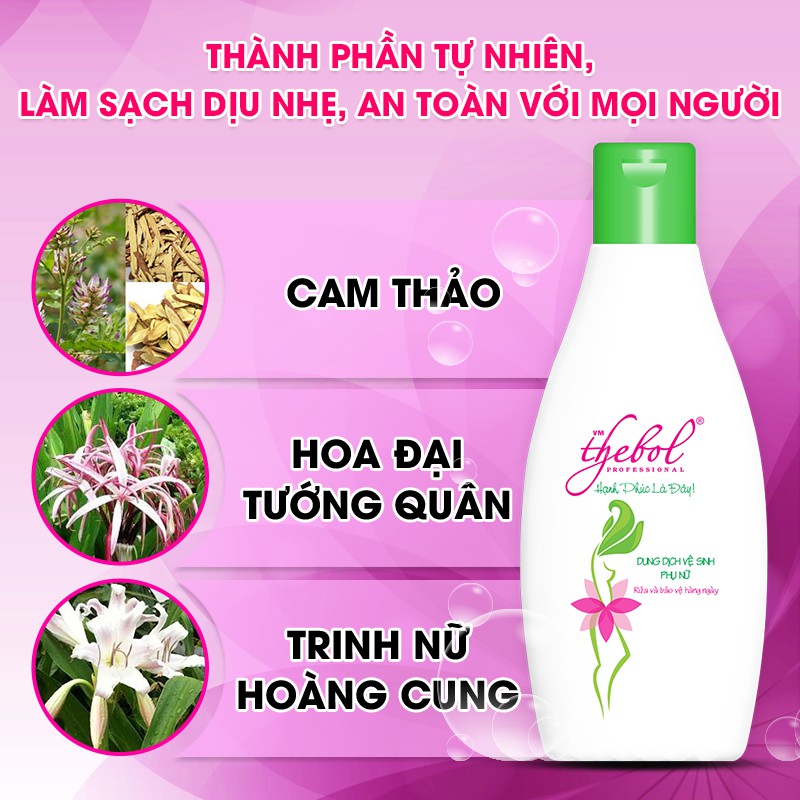 Dung Dịch Vệ Sinh Phụ Nữ Cao Cấp Thebol 200g