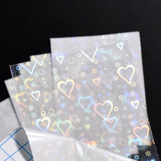 sticker trái tim dạ quảng phát sáng lấp lánh dán móng tay nail