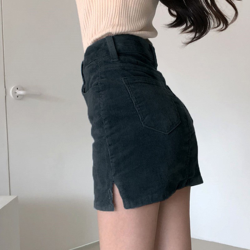Chân váy nhung Velvet Skirt CV003 lưng cao, kèm quần trong - Uni By Heart