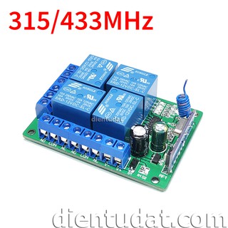 Bộ Điều Khiển RF 4 Thiết Bị 12V 315MHz/433MHz - WT06