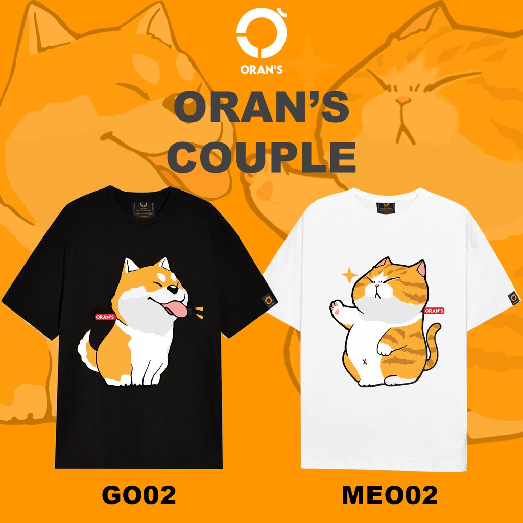 Áo thun Couple Tee phông trơn nam nữ tay lỡ Oversize chất COTTON 100% siêu thấm hút mồ hôi, FULLBOX ORANS - ORAN'S TEE