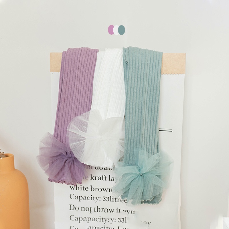 Quần Tất Ren Màu Sắc Trơn Phong Cách Công Chúa Cho Bé Gái