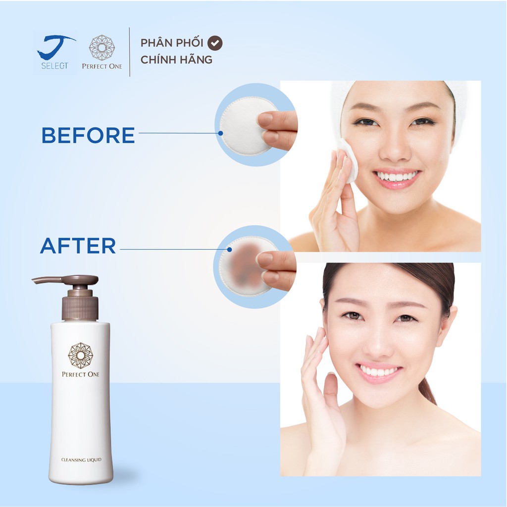 Nước tẩy trang Perfect One Cleansing Liquid sạch sâu, không gây khô căng, an toàn phù hợp với mọi loại da 150ml