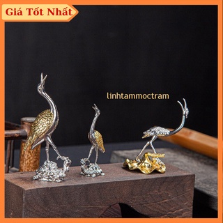 Đế cắm nhang vòng đặt hương cây phụ kiện thác khói hình hạc vàng