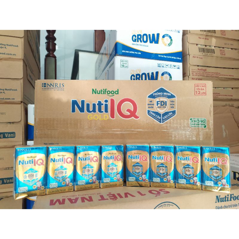 Sữa bột pha sẵn nuti IQ GOLD thùng 48 hộp × 110ml
