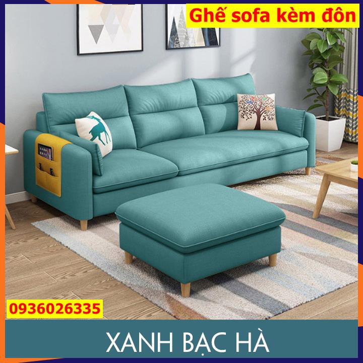 Ghế sofa kèm Đôn, Ghế sofa cao cấp chữ L,Thích hợp để phòng khách hoặc cửa hàng kinh doanh