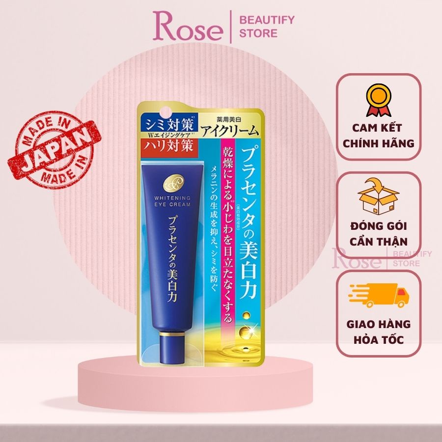 Kem mắt ngừa thâm Meishoku Whitening Eye Cream Nhật Bản, chăm sóc dưỡng mắt chống lão hóa làm mờ nếp nhăn Rose.beautify