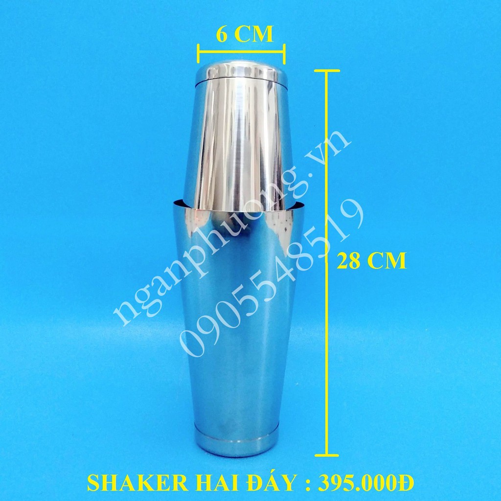 BÌNH LẮC COCKTAIL BOSTON SHAKER INOX 2 ĐÁY