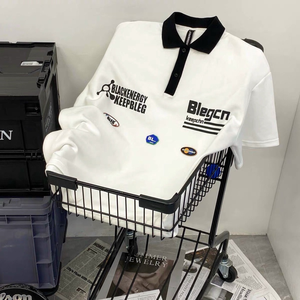 Áo Thun Polo Tay Lỡ Form Rộng Unisex Nam Nữ BLEGCN Siêu Hot Camshop