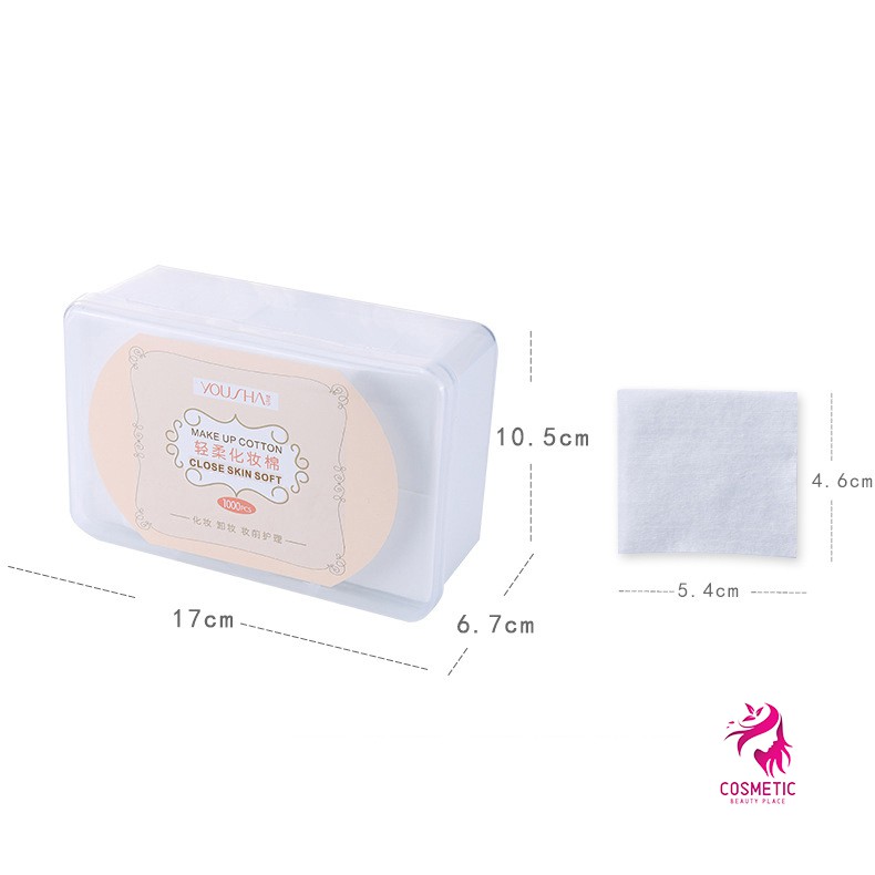 Bông Tẩy Trang YOUSHA 1000 Miếng COTTON Mềm Mịn Dai P637