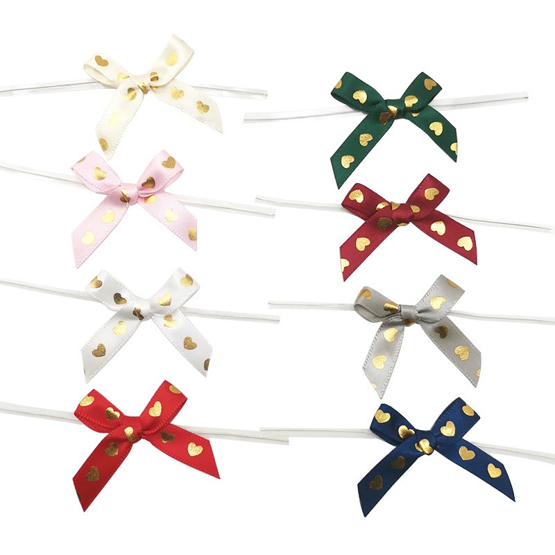 Bộ 50 nơ hình trái tim 45mm trang trí quà tặng