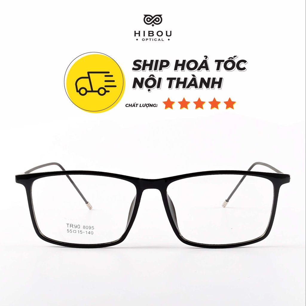 Gọng kính cận càng tăm nam nữ GT8095 lắp cận độ cao + Tặng kèm hộp và khăn lau kính