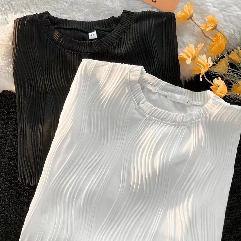 Áo Thun Ngắn Tay Dáng Suông Màu Trơn Họa Tiết Caro Thời Trang Hàn Quốc Cho Nam áo phông nam form rộng áo thun nam đẹp