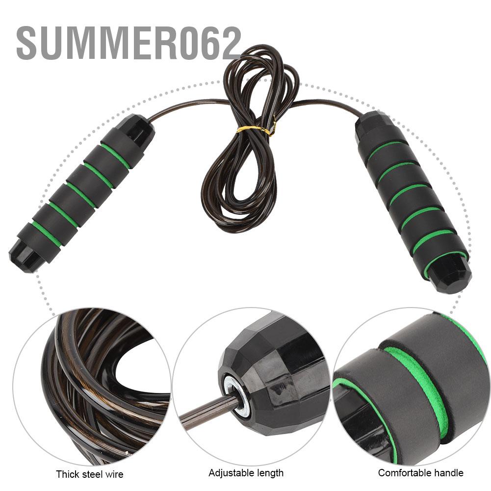 Summer062 Unisex Adjustable Steel Wire Bearing Jumping Rope Fitness Tool Accessories for Adult Children