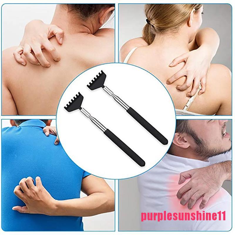 Stainless Steel Retractable Itching Scratching Rake Massage Tool Back Tel