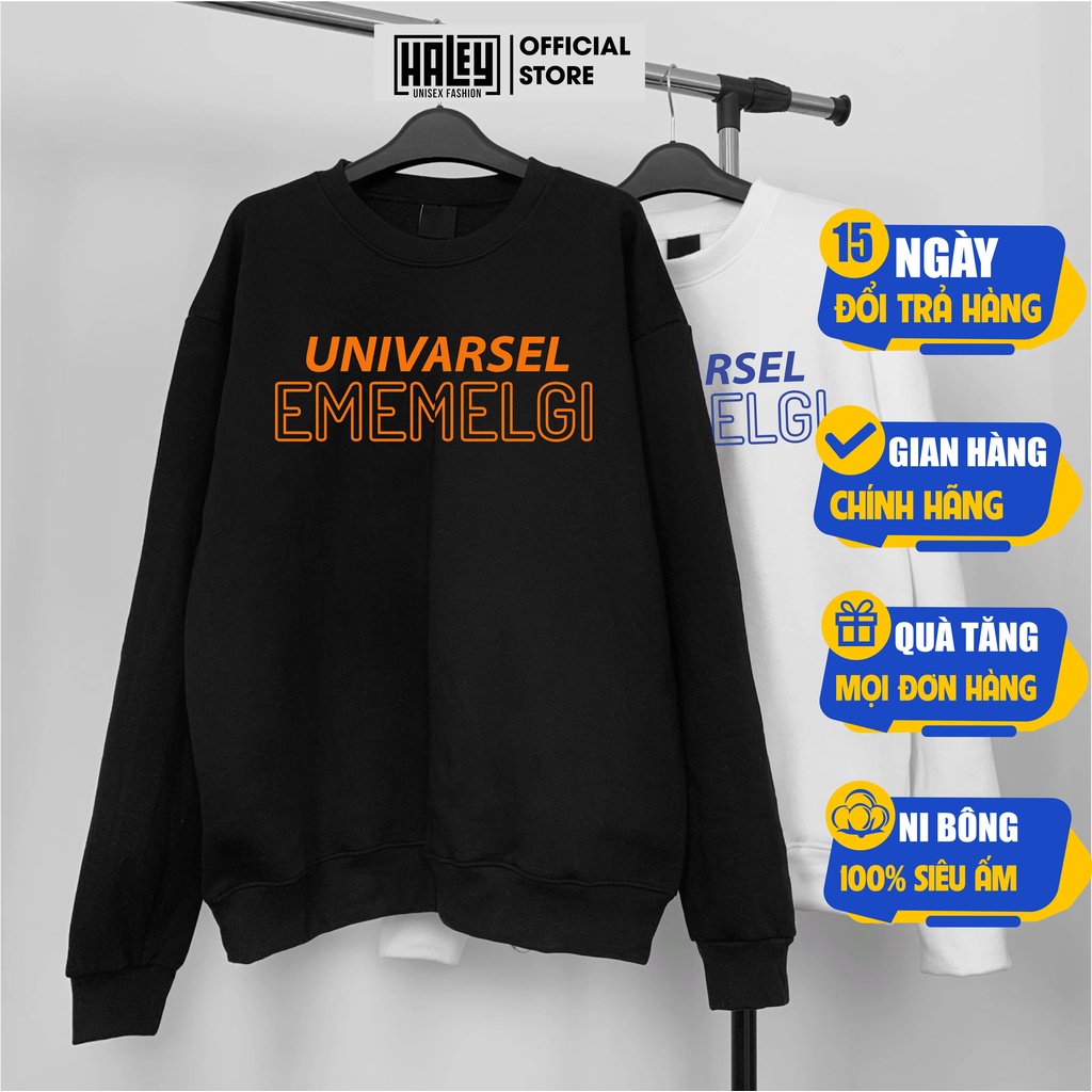 Áo Sweater Univarsel EMEMELGY Nam Nữ unisex phong cách Hàn Quốc cá tính, Chất nỉ bồng đẹp mã HD85 - Quà tặng ngẫu nhiên