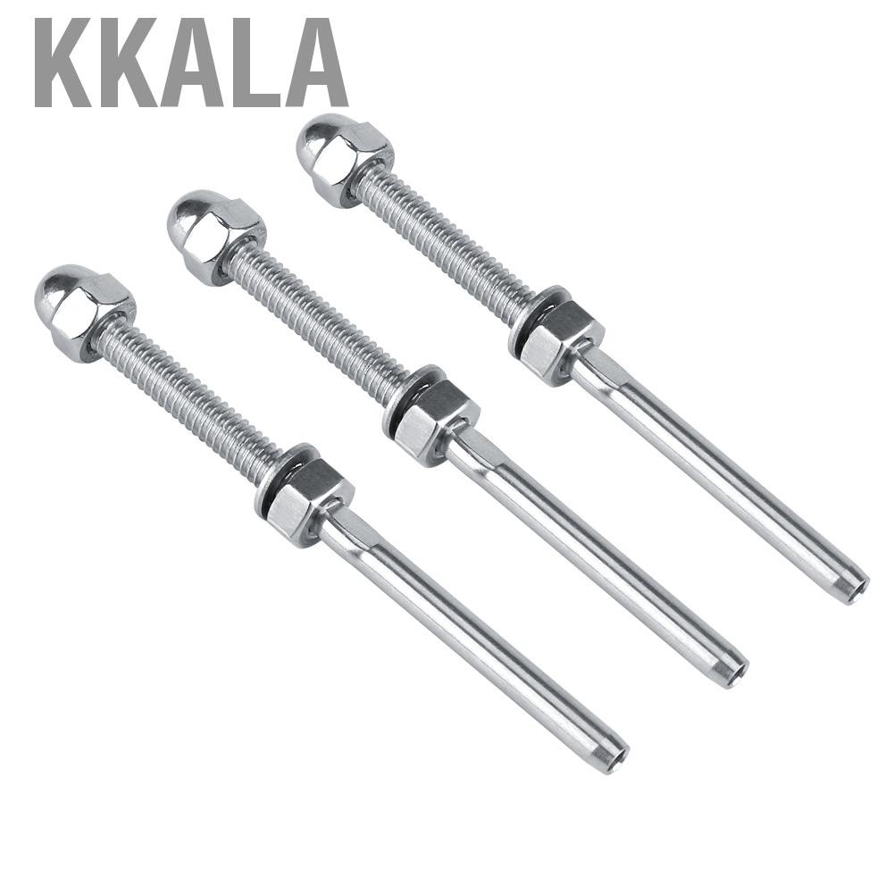 Set 10 Đầu Kéo Căng Dây Cáp Bằng Thép Không Gỉ 316 1 / 8 &quot;