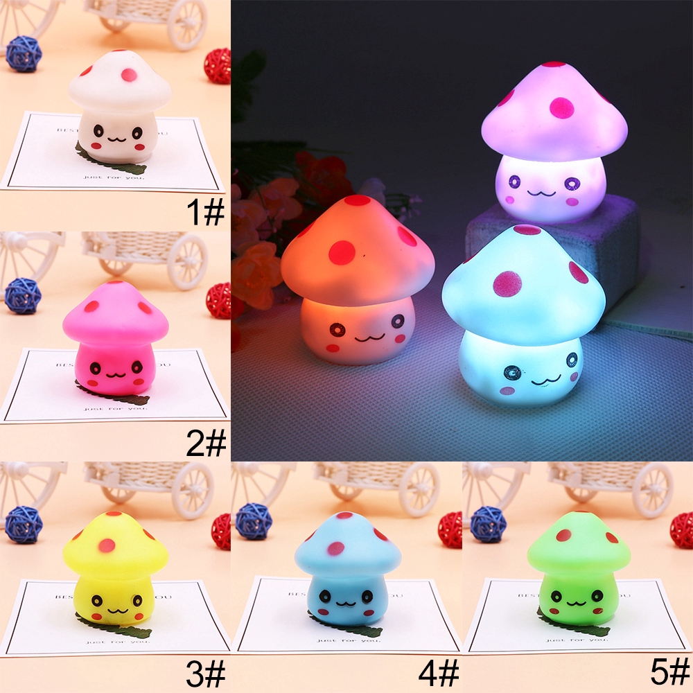 Đèn ngủ bóng LED hình nấm hoạt hình nhiều màu sắc dễ thương cho bé | BigBuy360 - bigbuy360.vn